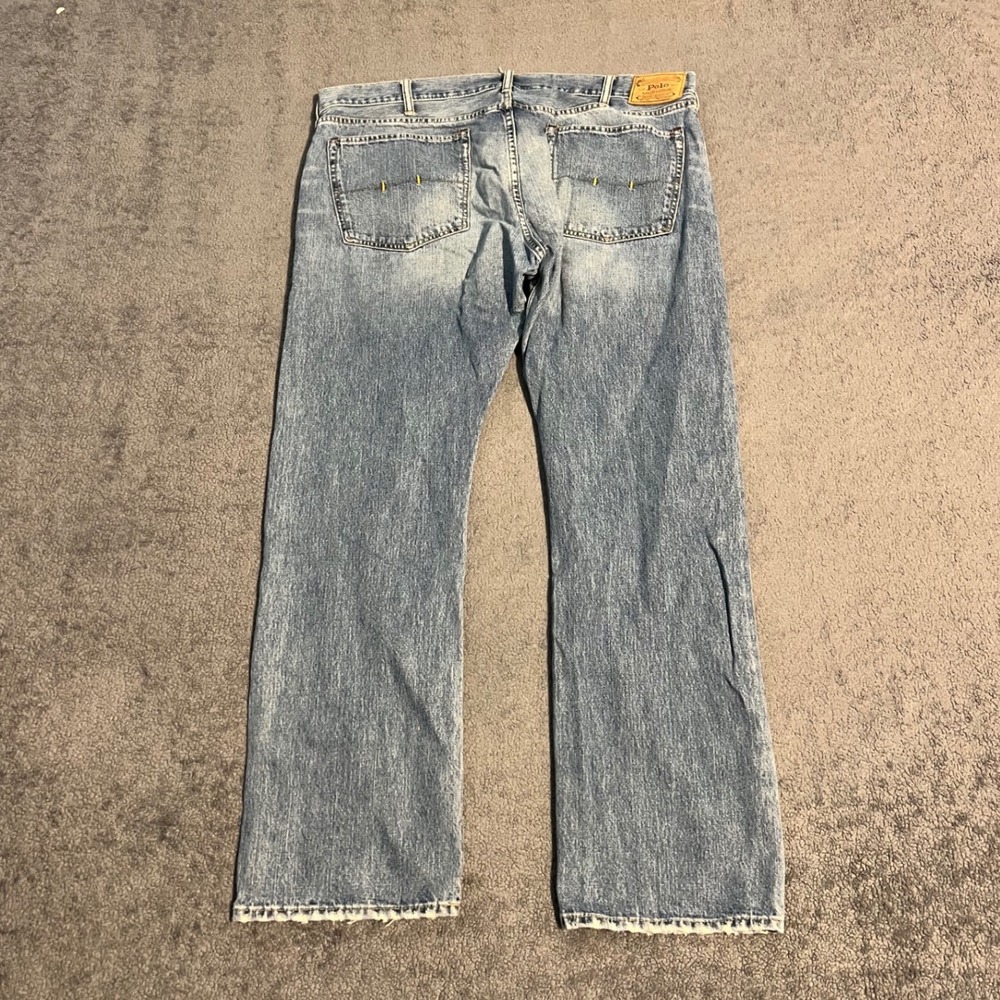Vintage Polo Ralph Lauren Hampton Straight Leg Jeans Mens 40x32 Light Wash Denim